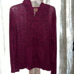 Sheer maroon jacket